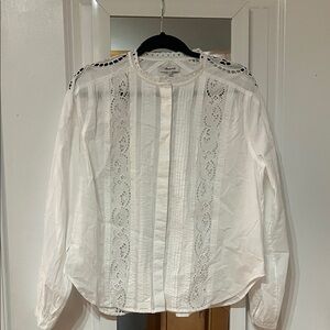 Madewell White Eyelet Blouse